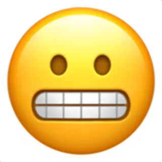😬 emoji, grimacing, face, yellow, expression telegram sticker