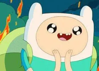 🥺 Finn Adventure Time 卡通, 冒险, 芬恩, 可爱, 角色 telegram sticker