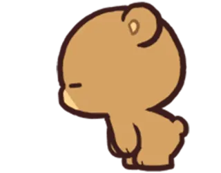😑 beer, dier, cartoon, schattig, sticker whatsapp sticker