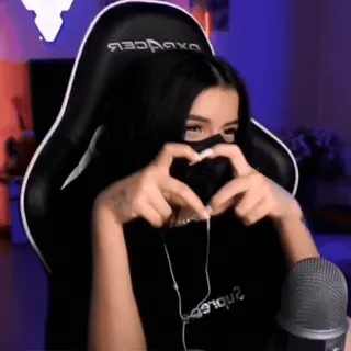 ❤️ woman, gamer, heart, mask telegram sticker