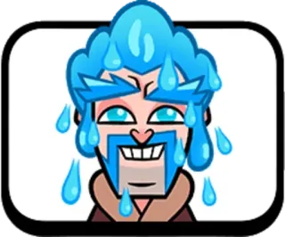😨 Wizard Clash Royale волшебник, Clash Royale, лёд, эмодзи, вода telegram sticker