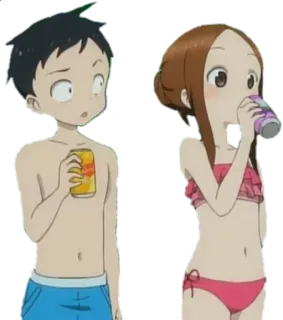 😧 Anime, Praia, Verão, Roupa de banho, Adolescentes telegram sticker