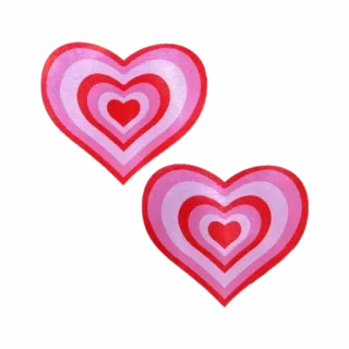 🌟 coeurs, amour, rose, rouge, rétro whatsapp sticker