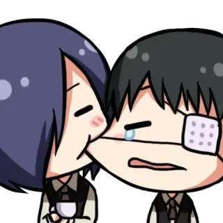 ❤️ Ken Kaneki Tokyo Ghoul Anime, Manga, Carino, Ghoul, Tokyo Ghoul, Ken Kaneki, Chibi telegram sticker