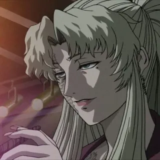 😏 Revy Black Lagoon Anime, Pistole, Rauchen, Frau, Narbe whatsapp sticker