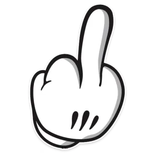 🖕 Mickey Mouse mouse, middle finger, cartoon, gesture, offensive telegram sticker