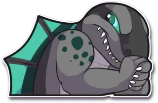 😈 draak, monster, fantasie, reptiel, cartoon, schattig, dier telegram sticker