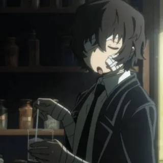 🧱 Dazai Osamu Bungou Stray Dogs Anime, Bende, Dazai, Osamu, Bungou Stray Dogs telegram sticker