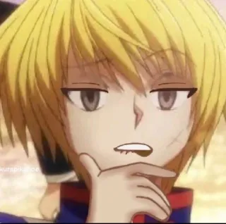 🕷️ Kurapika Hunter x Hunter anime, character, kurapika, hunterxhunter, thinking telegram sticker