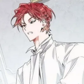 🇦🇱 anime, manga, red hair, male, character, art, portrait telegram sticker
