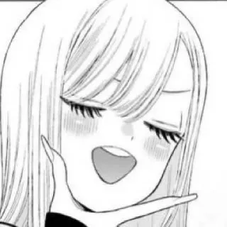 😌 Anime, Manga, Fille, Femme, Personnage, Dessin, Sourire telegram sticker