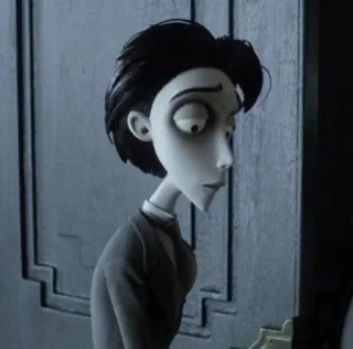 ⛓️ Victor Van Dort Corpse Bride 维克多, 僵尸新娘, 蒂姆·伯顿, 动画, 哥特, 角色 telegram sticker
