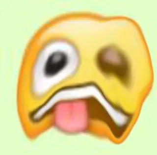 🤪 Emoji, Faccia, Espressione, Malato, Esaurito, Meme telegram sticker