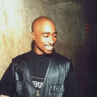 😂 Tupac Shakur Rappeur, Musicien, Portrait, Années 90, Noir whatsapp sticker