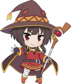 😎 Megumin Konosuba Anime, Manga, Chibi, Magie, Zauberer, Konosuba, Megumin whatsapp sticker