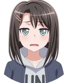 😧 UN Anime, Garota, Triste, Personagem telegram sticker