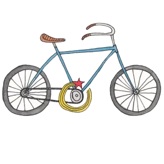 🚲 vélo, bicyclette, transport, véhicule, cyclisme, illustration whatsapp sticker