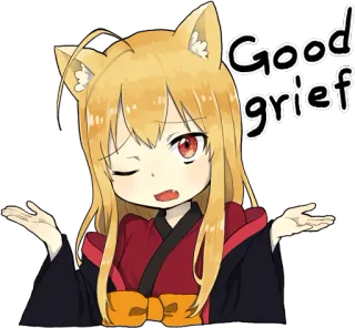 A little girl Sticker (Fox) ENG :: @line_stickers whatsapp stickers
