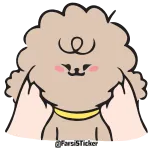 😜 @ First Sticker chien, autocollant, animal, mignon, dessin animé, caniche whatsapp sticker