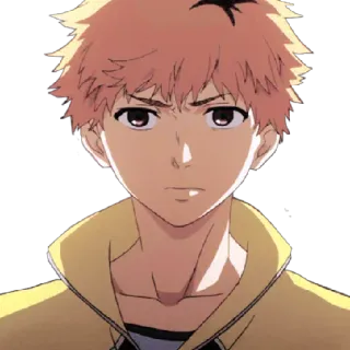 😎 Anime, Manga, Personaggio, Ritratto, Illustrazione, Capelli arancioni telegram sticker