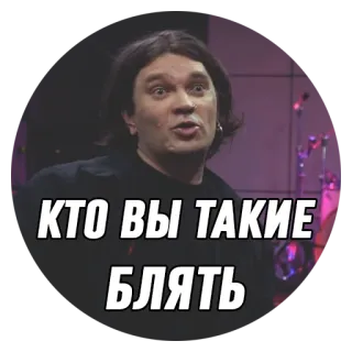 ⁉️ КТО ВЫ ТАКИЕ БЛЯТЬ ロシア語, 罵倒, 攻撃的 telegram sticker