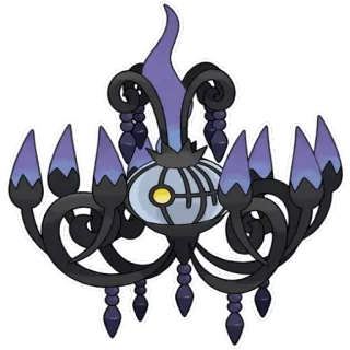👿 Chandelure Pokemon pokemon, chandelure, vuur, spook, kroonluchter, gen 5 telegram sticker