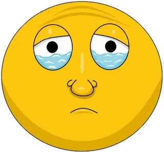 😭 emoji, sad, crying, tears, yellow telegram sticker