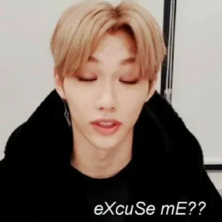 😦 eXcuSe mE?? 表情包, 问题, 表情, 脸, 困惑, 韩流 telegram sticker