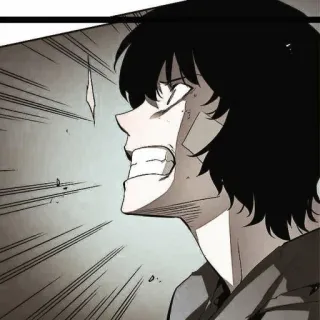 🤖 anime, arrabbiato, faccia, espressione telegram sticker