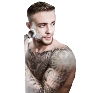 🤗 Tatuagem, Barbear, Homem, Homem, Cuidado pessoal, Cuidados com a pele telegram sticker