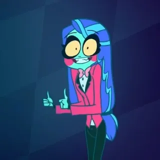 🌟 만화, 애니메이션, 엄지척, Hazbin Hotel, Vivienne Medrano telegram sticker