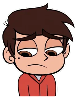 🙁 Marco Diaz Star vs. the Forces of Evil Cartoon, Traurig, Marco, Diaz, Figur whatsapp sticker