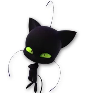 🐱 Plagg Miraculous: Tales of Ladybug & Cat Noir Plagg, Miraculous, Kwami, Chat Noir, gatto nero telegram sticker