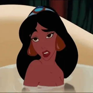 🧚♀ Jasmine Aladdin Jasmin, Disney, Prinzessin, Cartoon, Figur, Aladdin telegram sticker