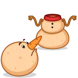 🤷♂️ pupazzo di neve, carota, inverno, neve, cartone animato, divertente, vacanza telegram sticker
