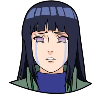 ⚡️ Hinata Hyuga Naruto anime, sad, crying, hinata, ninja whatsapp sticker