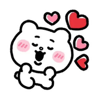 💨 かわいい, くま, 愛, ハート, 幸せ, マンガ telegram sticker