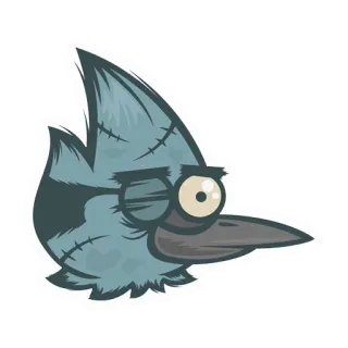 😉 Mordecai Regular Show Mordecai, Regular Show, Cartoon Network, uccello, cartone animato, adesivo telegram sticker
