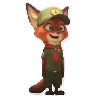 🙂 Nick Wilde Zootopia Dibujos animados, Zorro, Nick Wilde, Zootopia, Disney, Animal telegram sticker