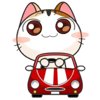 🙂 猫, 動物, 車, かわいい, 可愛い telegram sticker