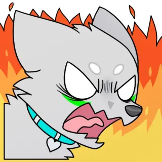 😡 fictional wolf telegram sticker