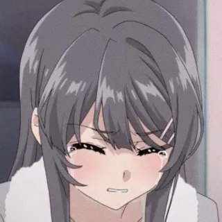 🐰 Anime, fille, pleurs, triste, larmes, émotionnel telegram sticker