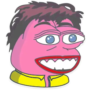 😁 Meme, Meme da Internet, Desenho animado, Engraçado, Estranho, Rosto telegram sticker