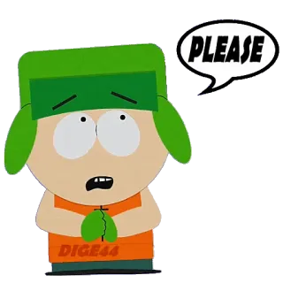 🙏 Kyle Broflovski South Park PLEASE การ์ตูน, เซาท์พาร์ก, ไคล์ โบรฟลอฟสกี, กรุณา telegram sticker