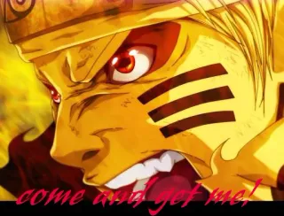 😾 Naruto Uzumaki Naruto come and get me! anime, manga, Naruto, Naruto Uzumaki, ninja telegram sticker
