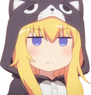 😕 애니메이션, 귀여운, 캐릭터, 고양이, 후드티, 만화 telegram sticker