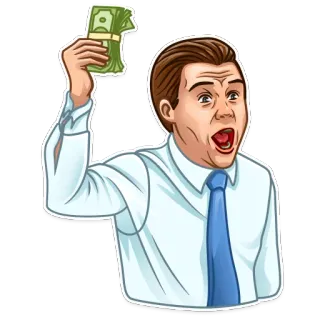 😲 argent, espèces, affaires, succès, finance, richesse telegram sticker