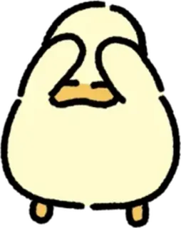 😂 anatra, mani, occhi, carino, animale telegram sticker