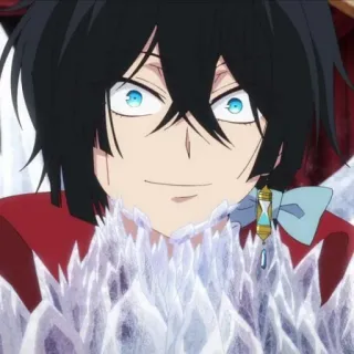 💎 Anime, Personnage, yeux bleus, cheveux noirs telegram sticker