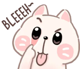 🤪 lalala Katze, Sticker, süß, Zunge, frech, Finger, Cartoon whatsapp sticker